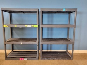 Penco 4-Tier Plastic Shelving Units (Lot of 2)