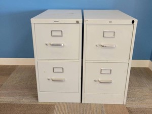 HON Metal Vertical Filing Cabinets, 2-Drawer (Lot of 2)