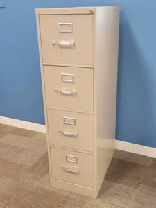 4-Drawer Metal Filing Cabinet With Binders