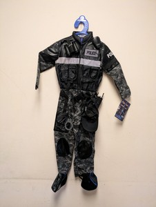 NEW ADVENTURE FACTORY TEETOT POLICE OFFICER COSTUME SIZE 7-8