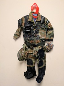 NEW ADVENTURE FACTORY MILITARY COSTUME SIZE 3-4