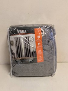 NEW SUN BLK TOTAL BLACKOUT PANELS 2PK GRAY