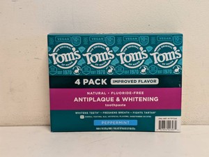 NEW TOMS PEPPERMINT TOOTHPASTE 4PK.