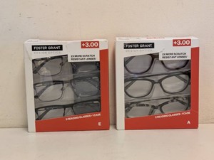 (2) NEW FOSTER GRANT 3.00 READING GLASSES 3PK