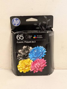 NEW HP 65 PRINTER INK 2PK