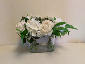 10 HYDRANGEA ARRANGEMENT GLASS