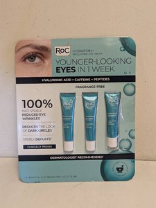 NEW ROC HYDRATION PLUS REPLUMPING EYE CREAM 3PK