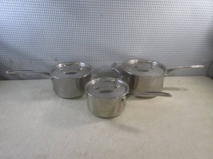 (A-2) 3 Scanpan Fusion 5 Pans with Lids