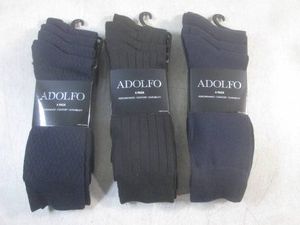 (EC1) 3 - 4-Packs of Adolfo Mens Dress Socks Size 6 12 - 12