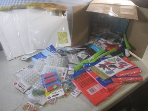 (A-1) Assortment of New Party and Crafting Supplies