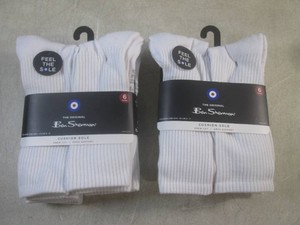 (CS) 2 - 6-Packs of Ben Sherman Mens Crew Socks Size 6-12