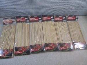 (EC1) 6 - 100pc Packages of 12 Bamboo BBQ Skewers
