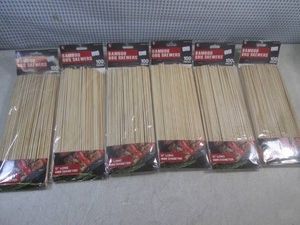 (EC1) 6 - 100pc Packages of 12 Bamboo BBQ Skewers