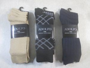 (EC1) 3 - 4-Packs of Adolfo Mens Dress Socks Size 6 12 - 12