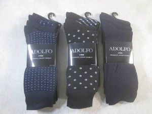 (EC1) 3 - 4-Packs of Adolfo Mens Dress Socks Size 6 12 - 12