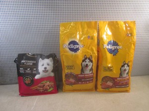 (A-1) 3 Bags of Dog Food Past Date