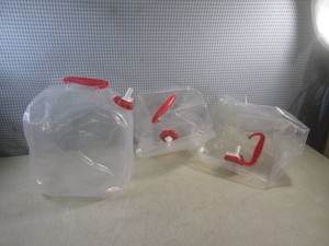 (EW3) 3 - 5-Gallon Reliance Fold-A-Carrier Collapsible Water Containers