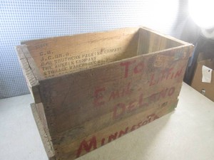 (EW6) Vintage Wood CrateBox 26 x 13 x 14 14 H
