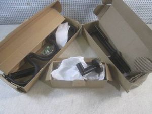 (EW5) 3 Hooks, 20 Towel Bar and Under Cabinet Wine Rack - All Matte Black