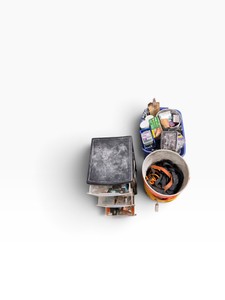 Large Mystery Contractor Lot  Hardware, Extension Cords, Fasteners, Rope, Buckets & Storage
