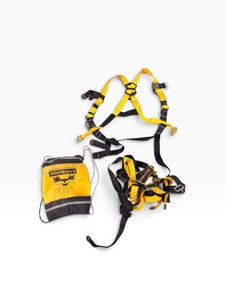 Lot of 2 KwikSafety Full-Body Fall Protection Safety Harnesses with Storage Bag