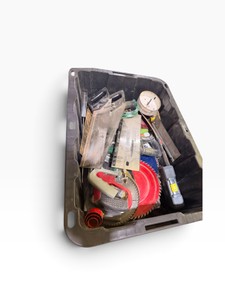 Mystery Bin of Hand Saws, Circular Saw Blades, Hole Saws & Assorted Cutting Tools