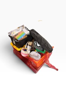 Large Mystery Party & Event Supply Lot  Decorations, Baskets, Serving Supplies, Totes & More