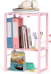 $35 LIDTOP Locker Organizer Shelf Pink, Metal Adjustable Width and Height, Ideal Locker for School, Office, and Gym Lockers, Locker Shelves Organization Accessories