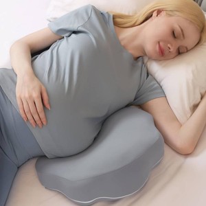 Chilling Home Portable Pregnancy Pillow Memory Foam   Maternity Body Pillow for Sleeping- Multifunctional Pregnancy Wedge Pillow for Back, Belly, Pain Relief, Ideal for Pregnant Women,Travel,Grey