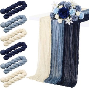 $30 6 Pcs Sage Green and Brown Cheesecloth Table Runner 118 (stock photos used for illustration purposes only see photos for true color)