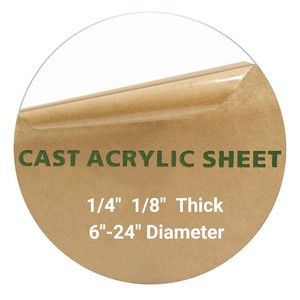 $20 1 Pieces 14 Round Plexiglass Sheet, 14 Inch Diameter Clear Acrylic Circle, Round Cake Disk Acrylic Sheet, Plexiglass Table Top, Acrylic Backdrop