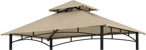 $31 COOSHADE 8x5 Grill Gazebo Replacement Canopy Roof for Model L-GG001PST-F, Beige