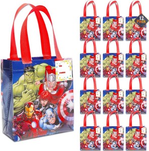 Avengers Party Favor Bags for Kids Birthday 12 Pack Bundle
