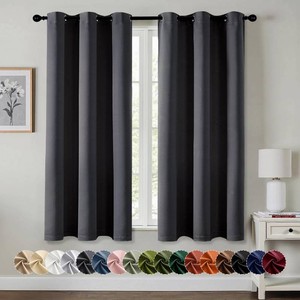 $35 MIULEE Blackout Curtains for Bedroom 2 Panels 40 x 63 Inch Long Dark Grey
