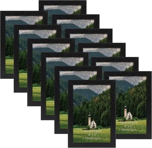 HORLIMER 4x6 Picture Frame Set of 12, Black Picture Frames for 4 by 6 Photo