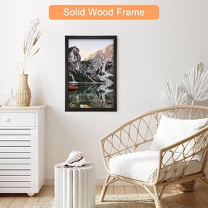 $27 14x18 Wood Frame RED COLOR, Rustic Natural Wooden 18x14in Poster Picture Frame, Distressed 14 x 18inch Woodgrain Gallery Photo Frame with HD Plexiglass, Horizontal Vertical Wall Mounting Display 1pcs (see photos for color, stock photos used for illust