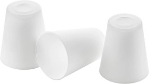 $30 Fixture Replacement Frosted Glass Shade, E26 Base with 1-58 Fitter, 3-pack Cone Replacement White Shades for Pendant Light, Wall Sconce, Vanity Light, Table Lamp