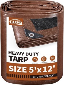 $27 TARPAL Tarp 5x12 Feet Small Tarps Heavy Duty Waterproof 10mil Multipurpose