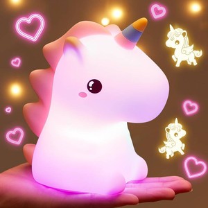 Unicorn Toys Night Light, 16 Colors Night Light Kids, Silicone Gilrs Toys (powers on but cant seem to light up)