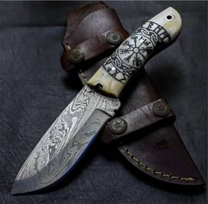 $39 MDM King Tools Viking Knife - Fixed Blade Knives, BowieHuntingCamping Blade, D2 Steel Blade