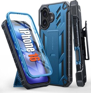 $23 FNTCASE for iPhone 16 Case, with Belt Clip and Built-in Screen Protector