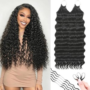 $50 18Inch Miracle Knots Crochet Human Hair 100 Strands for Black Women #1B
