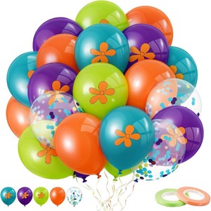Civaner 63 Pcs Cartoon Dog Birthday Party Decorations 12 Inch Latex Balloon