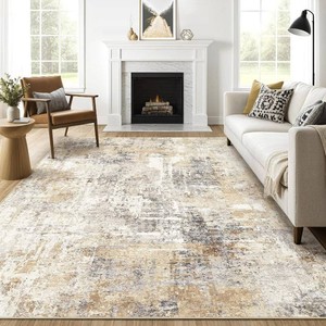 $80 LOONGRUG 8x10 Area Rugs Washable Large Neutral Modern Living Room Rug