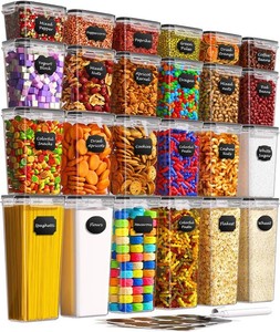 $36 KEMETHY Airtight Food Storage Containers with Lids, 24 PCS, BPA-free