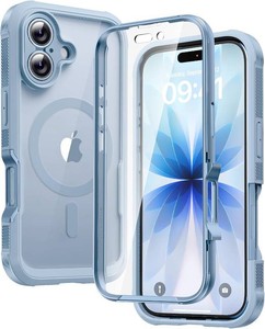 $22 Diaclara Magnetic for iPhone 17 Case, Full Body & Screen Protector,Blue
