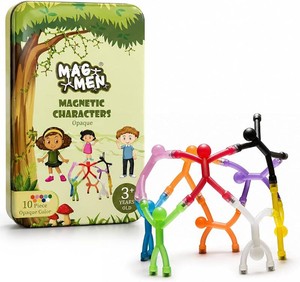 MAGMEN Magnetic Fidget Figures  Travel Toys for Kids (10-Piece Opaque)