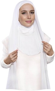 $20 Lina & Lily Premium Chiffon Ninja Instant Hijab Scarf Stitched Jersey Cap Neck Cover Full Coverage