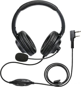 $27 uv-5r Walkie Talkie Over The Ear Earpiece Boom Mic Microphone 2 Pin K1 Overhead PTT VOX Headset for Retevis Baofeng Kenwood Ham Radio(Fiber Fabric Braided Cable,Binaural)