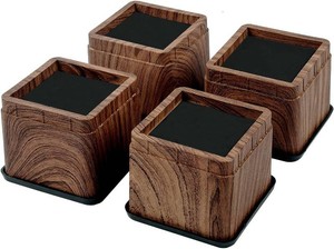 $25 BTSD-home Wood Bed Risers 3 Inch, 4 Pack